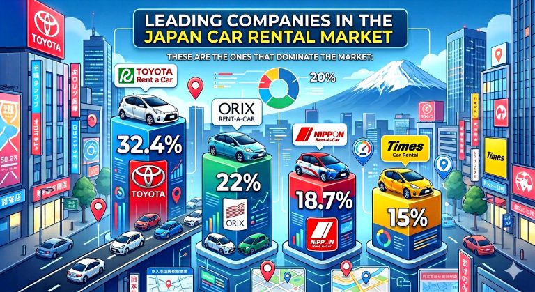 The 4 leading car rental companies in Japan